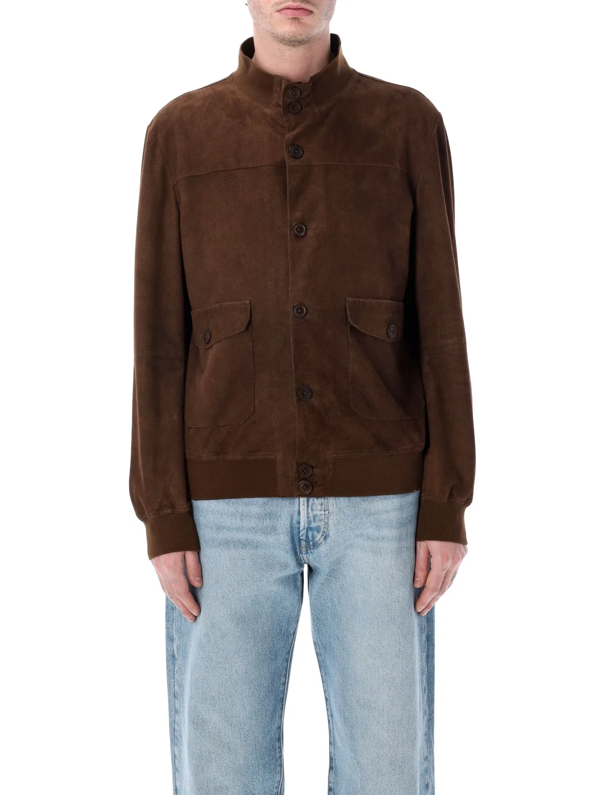 Sword 6.6.44 Perforated Suede Jacket
