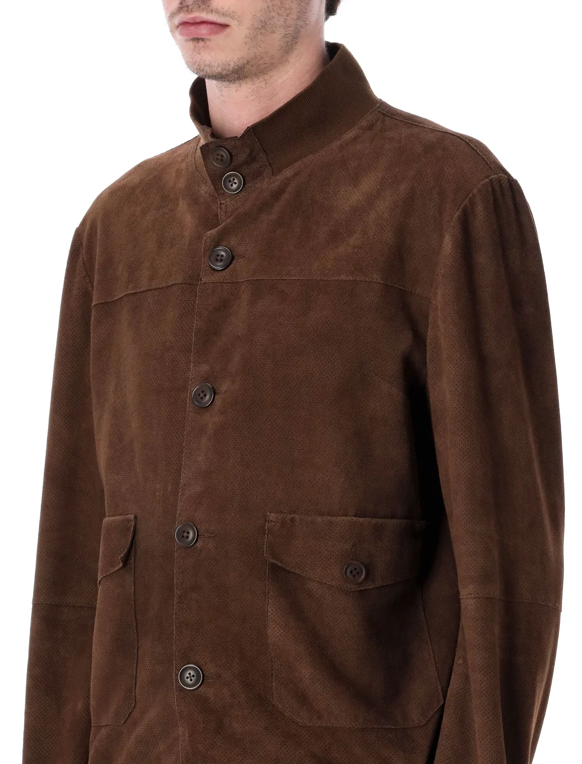 Sword 6.6.44 Perforated Suede Jacket