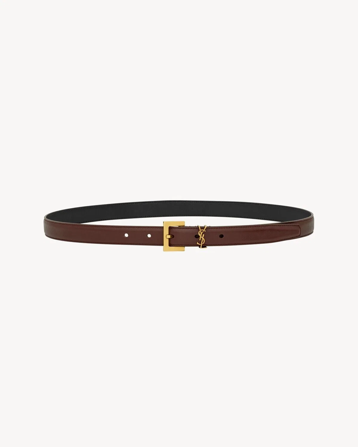 Saint Laurent Cassandre Thin Belt With Square Buckle I