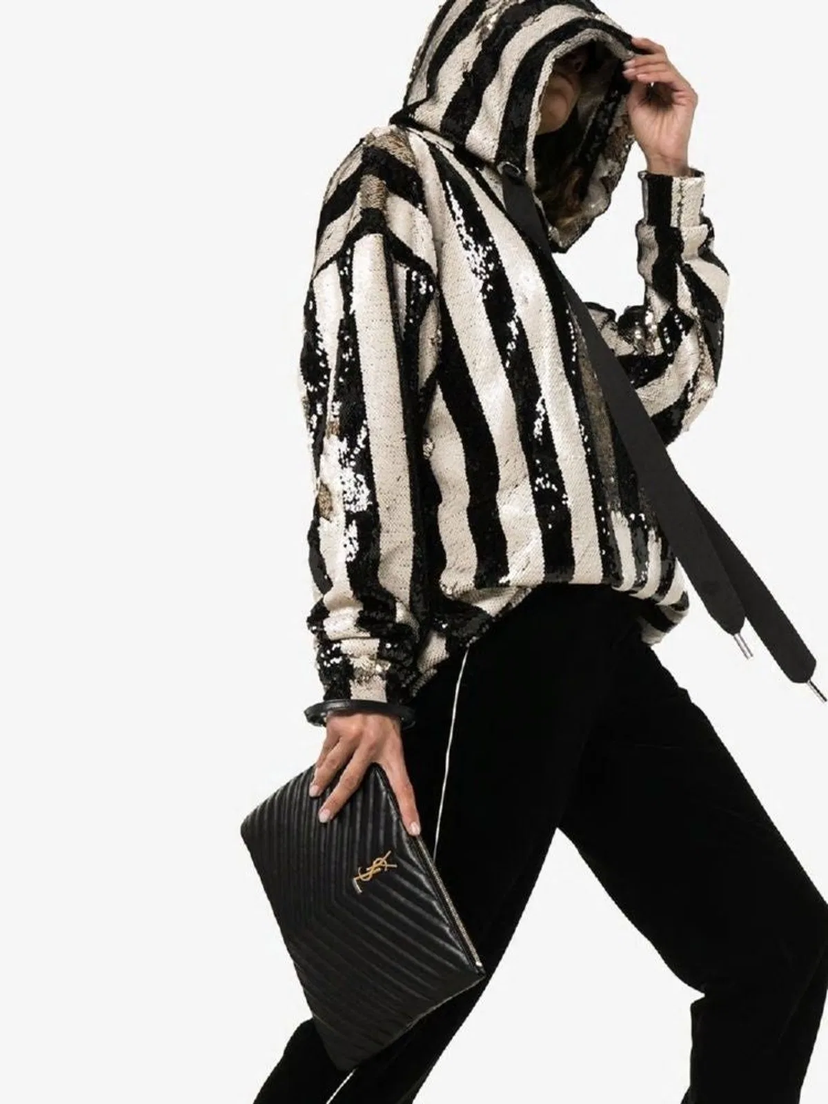 Saint Laurent Cassandre Matelassé Quilted Tablet Pouch