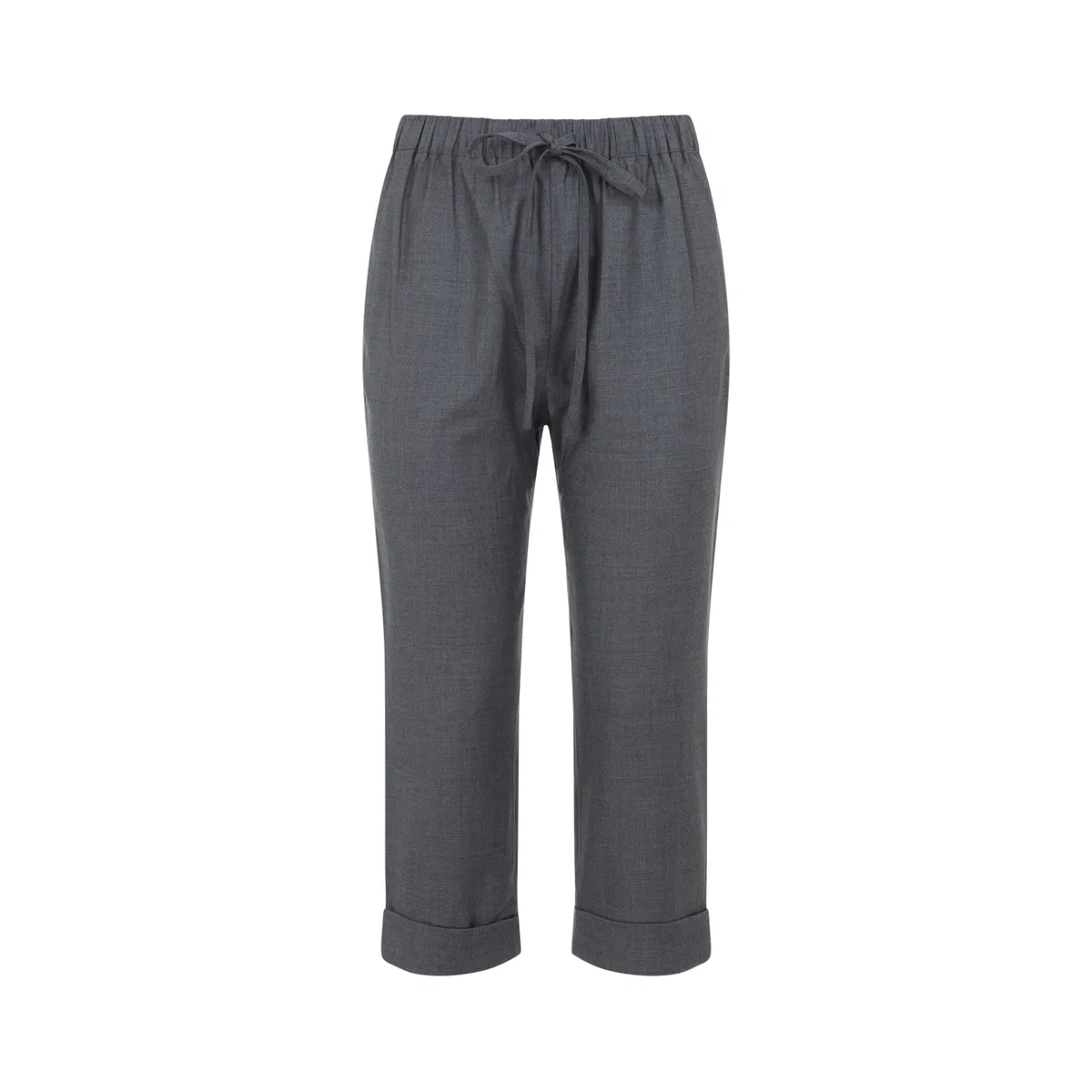 Co Grey Turn-Up Cuff Wool Jogger