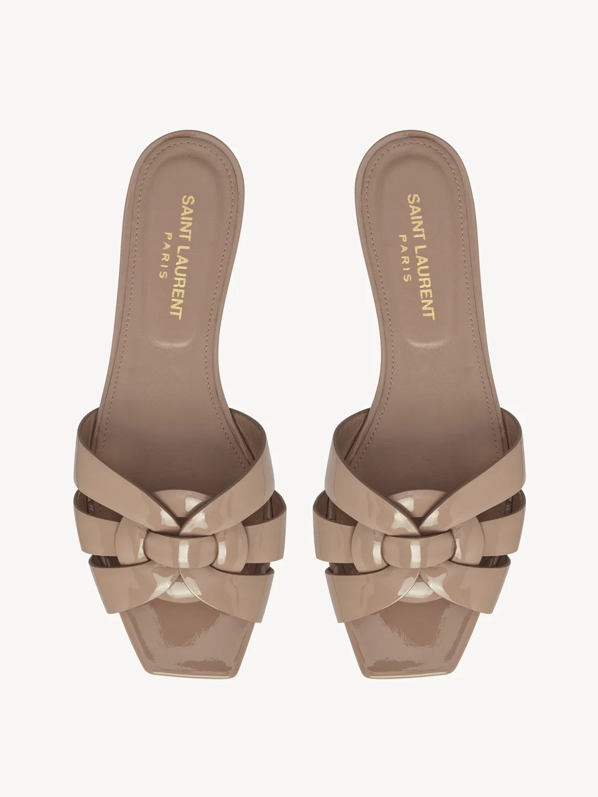 Saint Laurent Tribute Nu Pieds Leather Flat Sandals