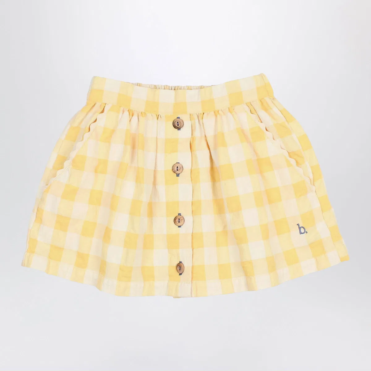 Búho Cotton Blend Skirt With Check Pattern
