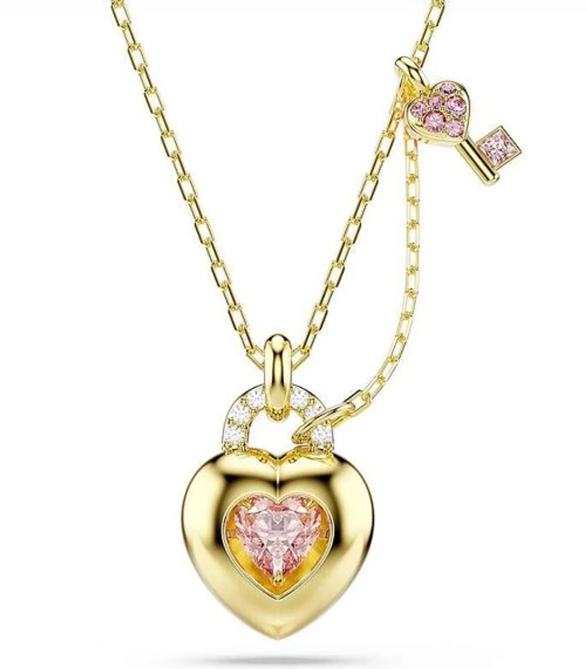 Swarovski Gold-Tone Heart Key Chain Bijoux