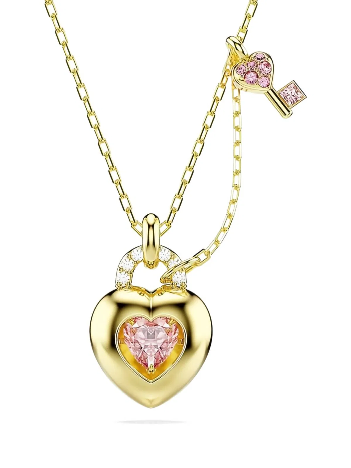 Swarovski Gold-Tone Heart Key Chain Bijoux