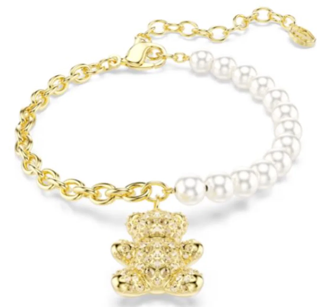 Swarovski Gold-Tone Pearl Teddy-Bear Bracelets