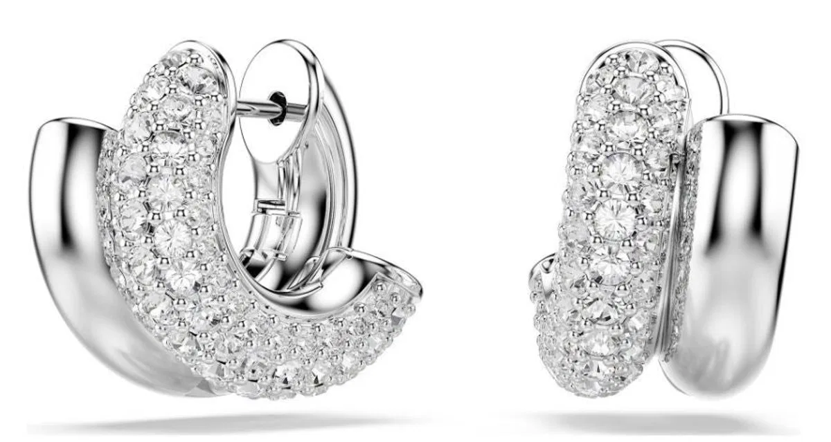Swarovski Silver-Tone Crystal Post-Back Bijoux