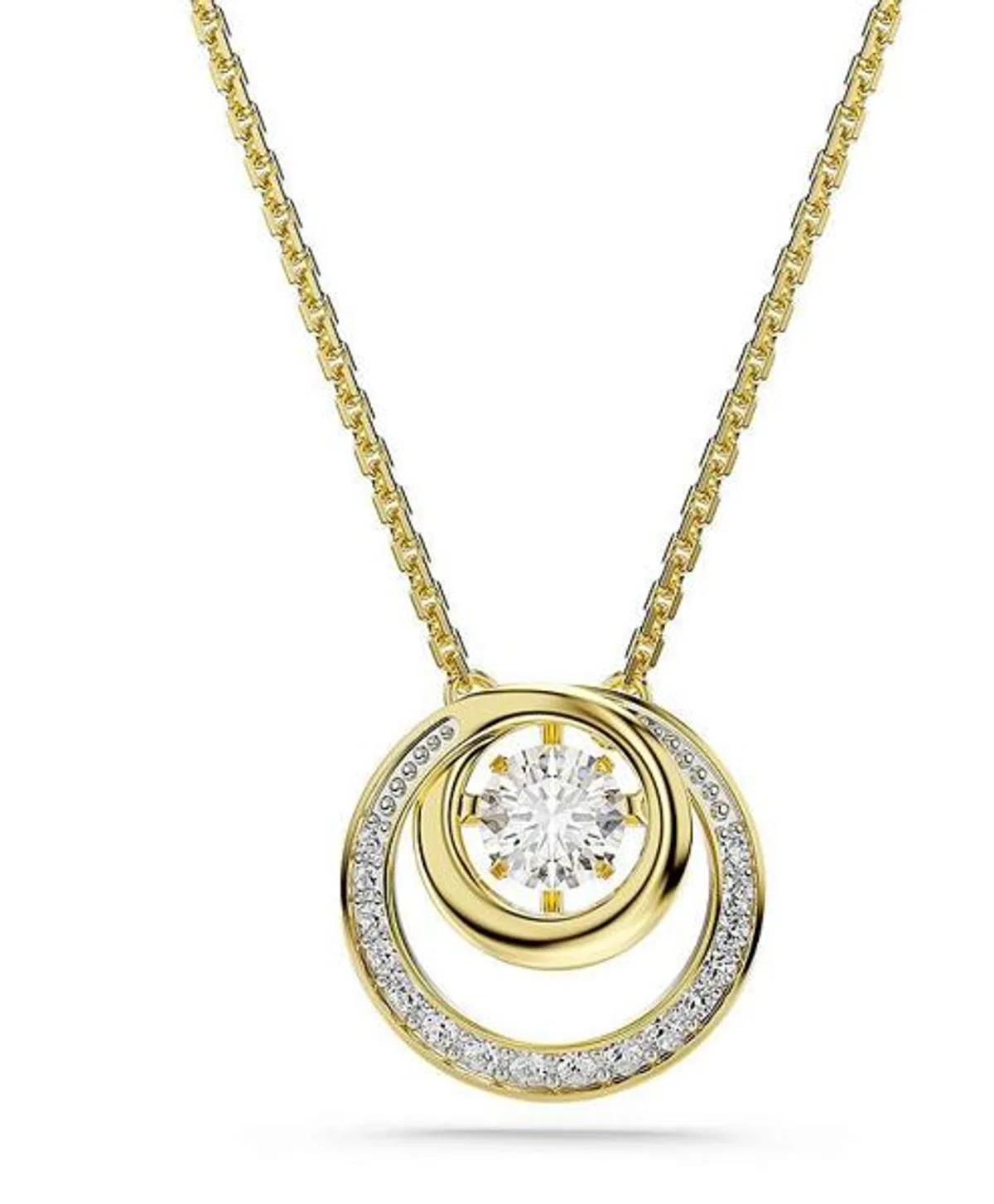 Swarovski White Gold-Tone Crystal Pendant Bijoux