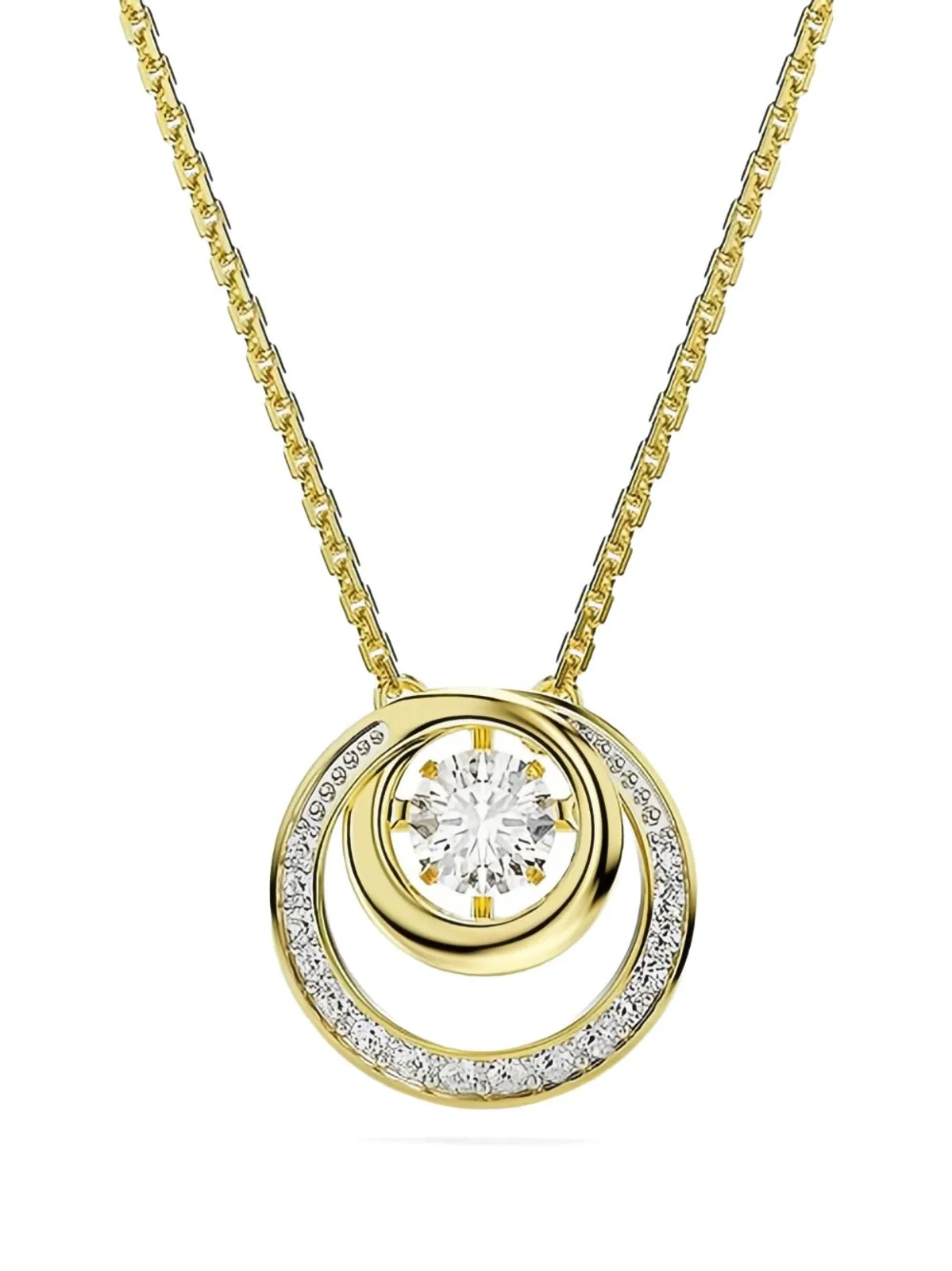 Swarovski White Gold-Tone Crystal Pendant Bijoux