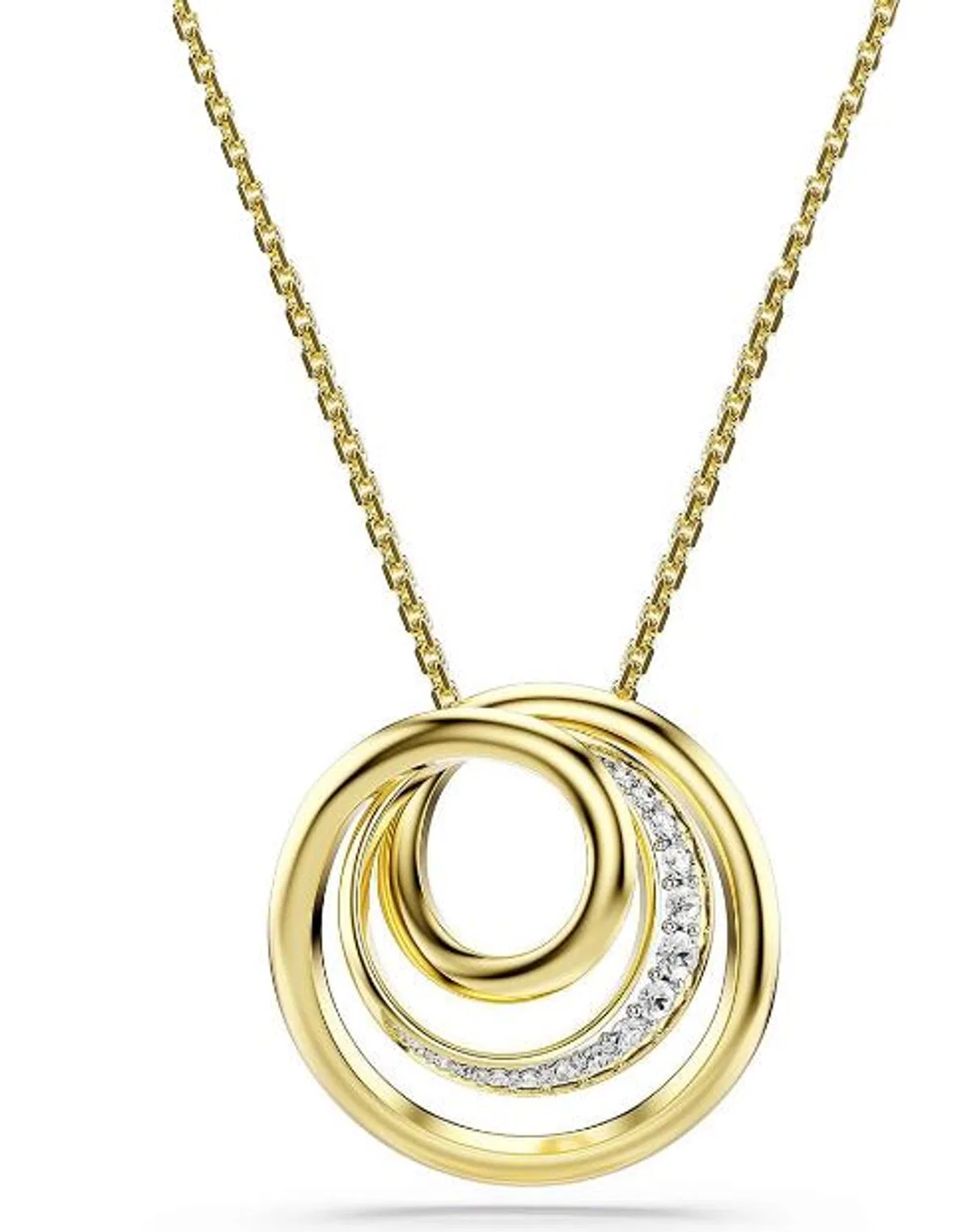 Swarovski Gold-Tone Circles Pendant Bijoux