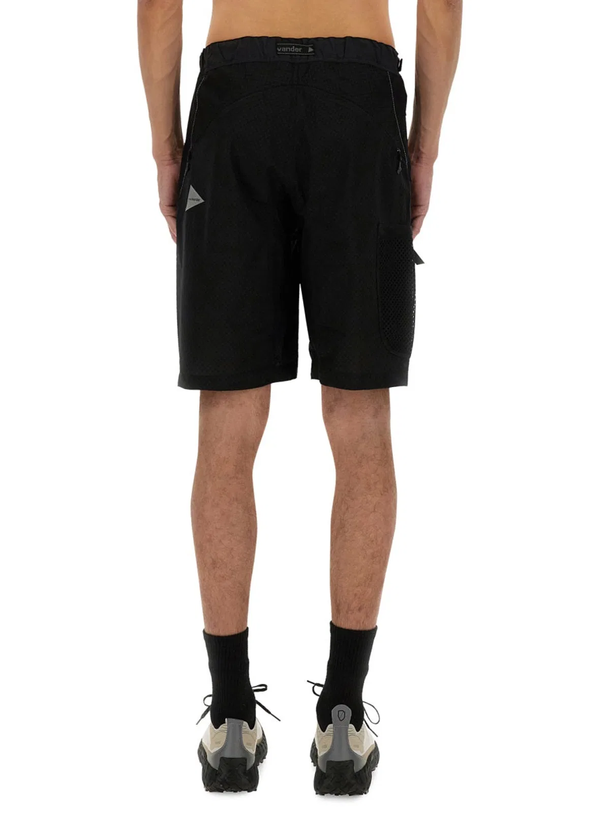 And Wander Black Nylon Shorts