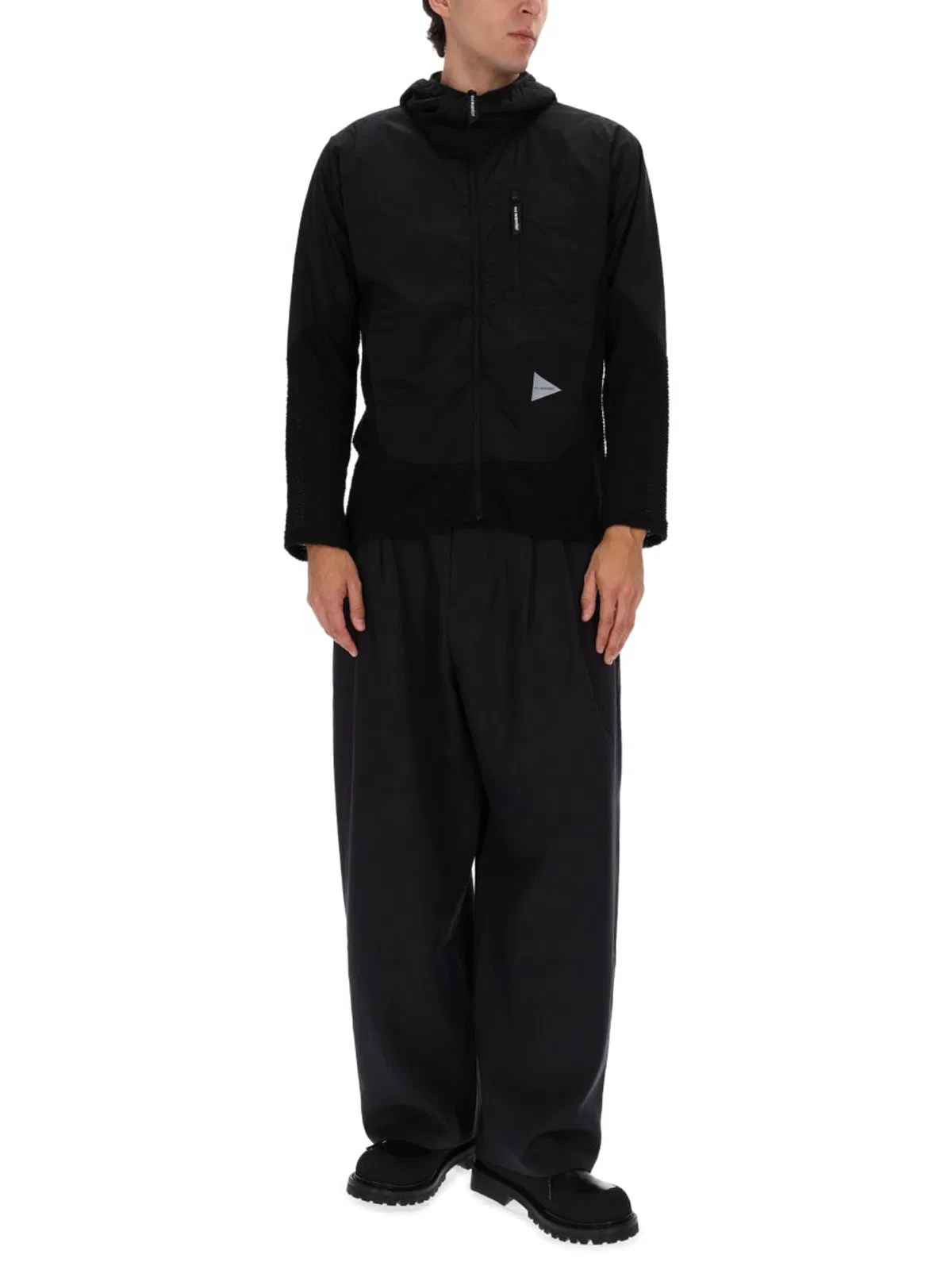 And Wander Black Polyester Sweatshirt