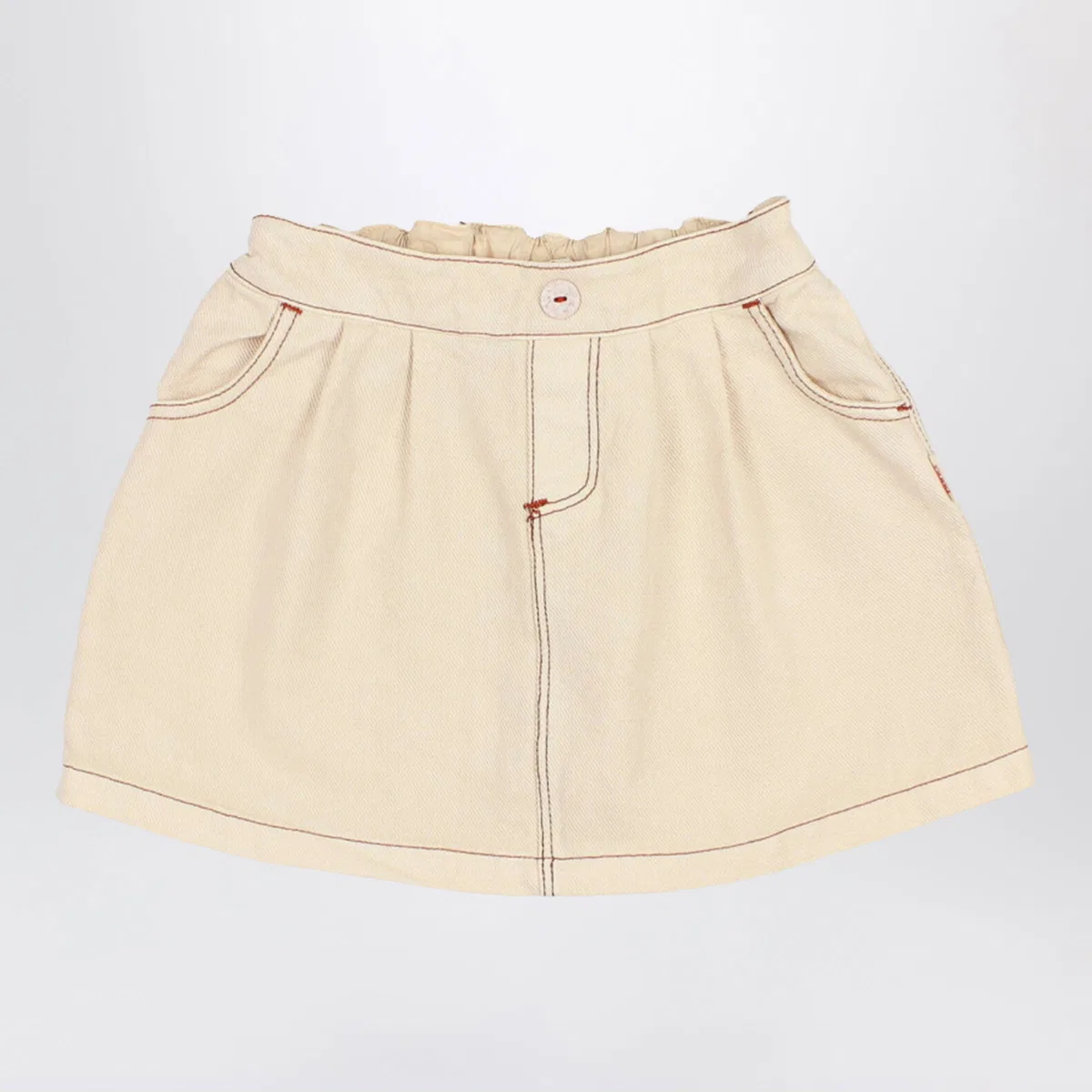 Búho Sand-Colored Cotton Blend Skirt