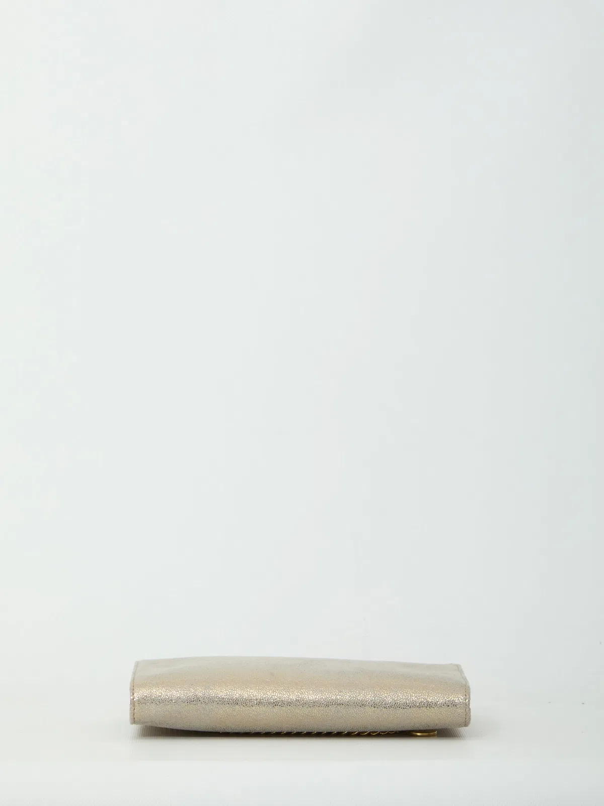 Stella Mccartney Falabella Chain Wallet In Metallic Pyrit