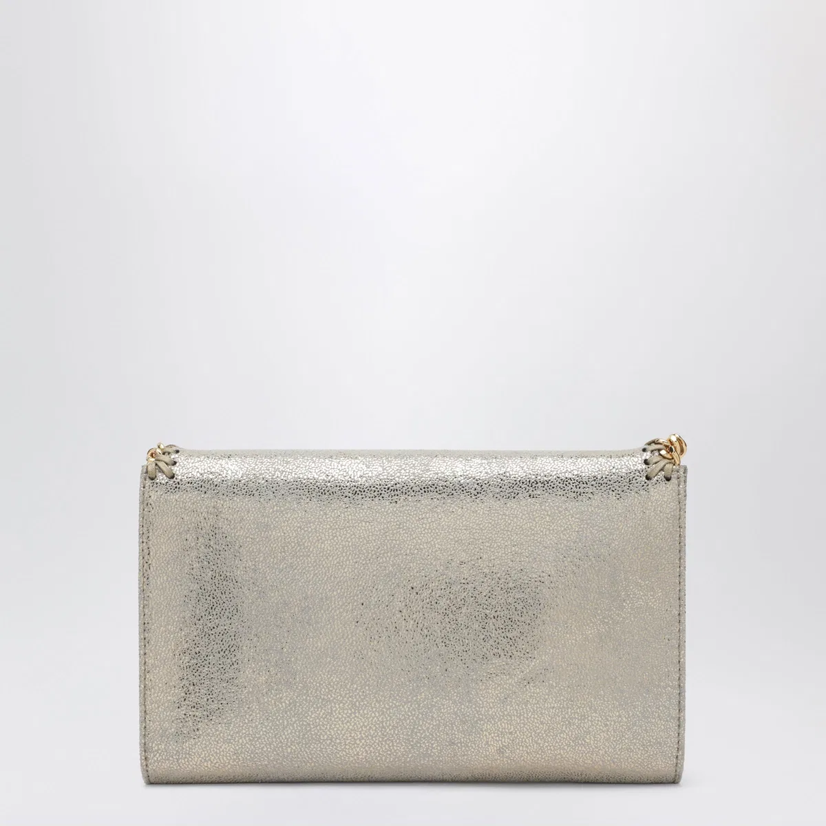 Stella Mccartney Falabella Chain Wallet In Metallic Pyrit