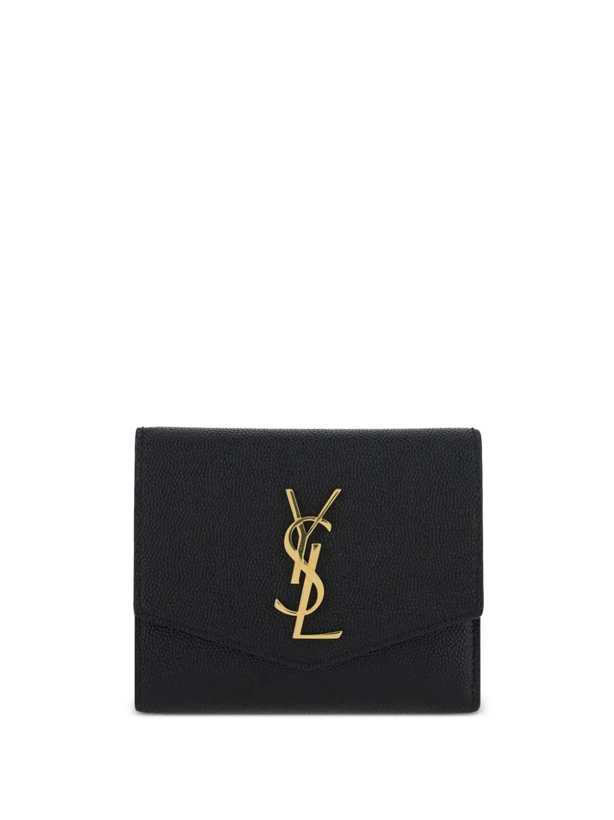 Saint Laurent Uptown Compact Wallet In Grain De Poudre