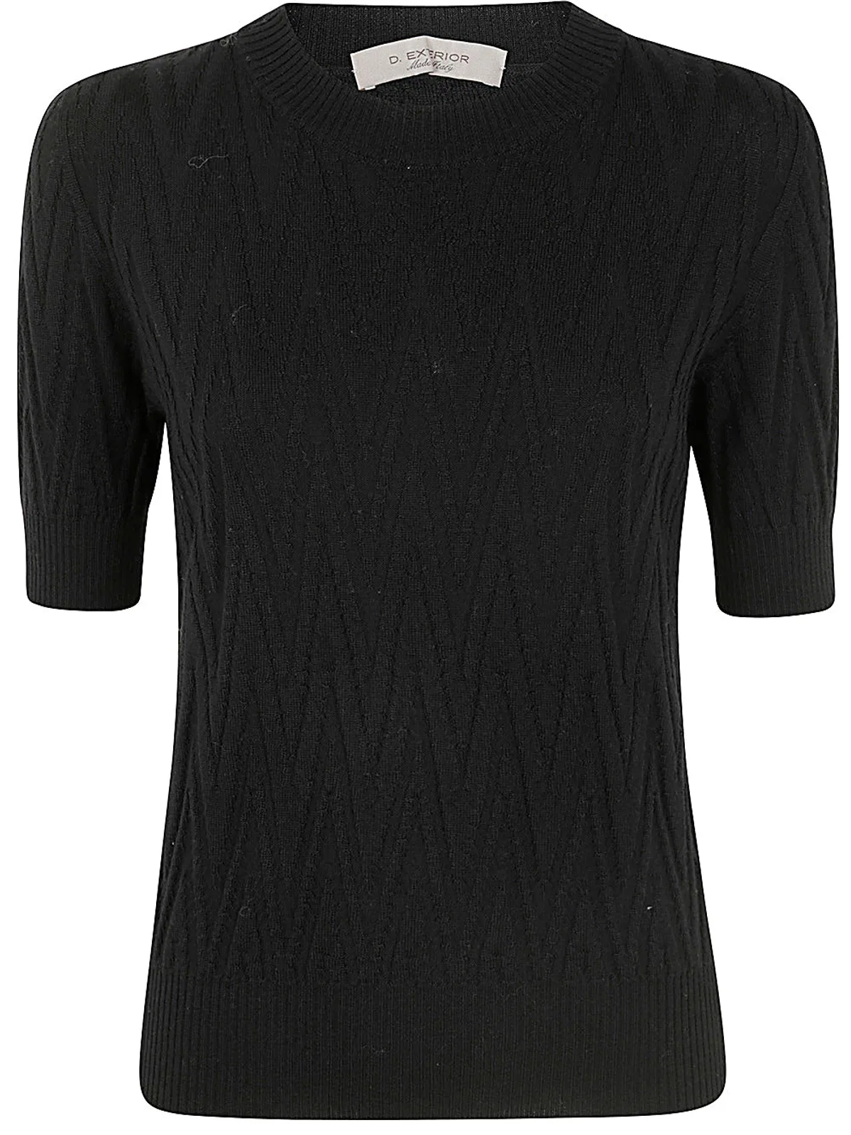 D.Exterior Merinos Short Sleeves Round Neck