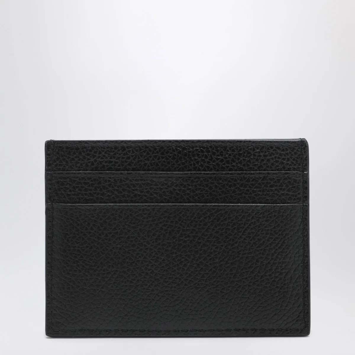 Balenciaga Cash Black Card Holder In Grained Leathe