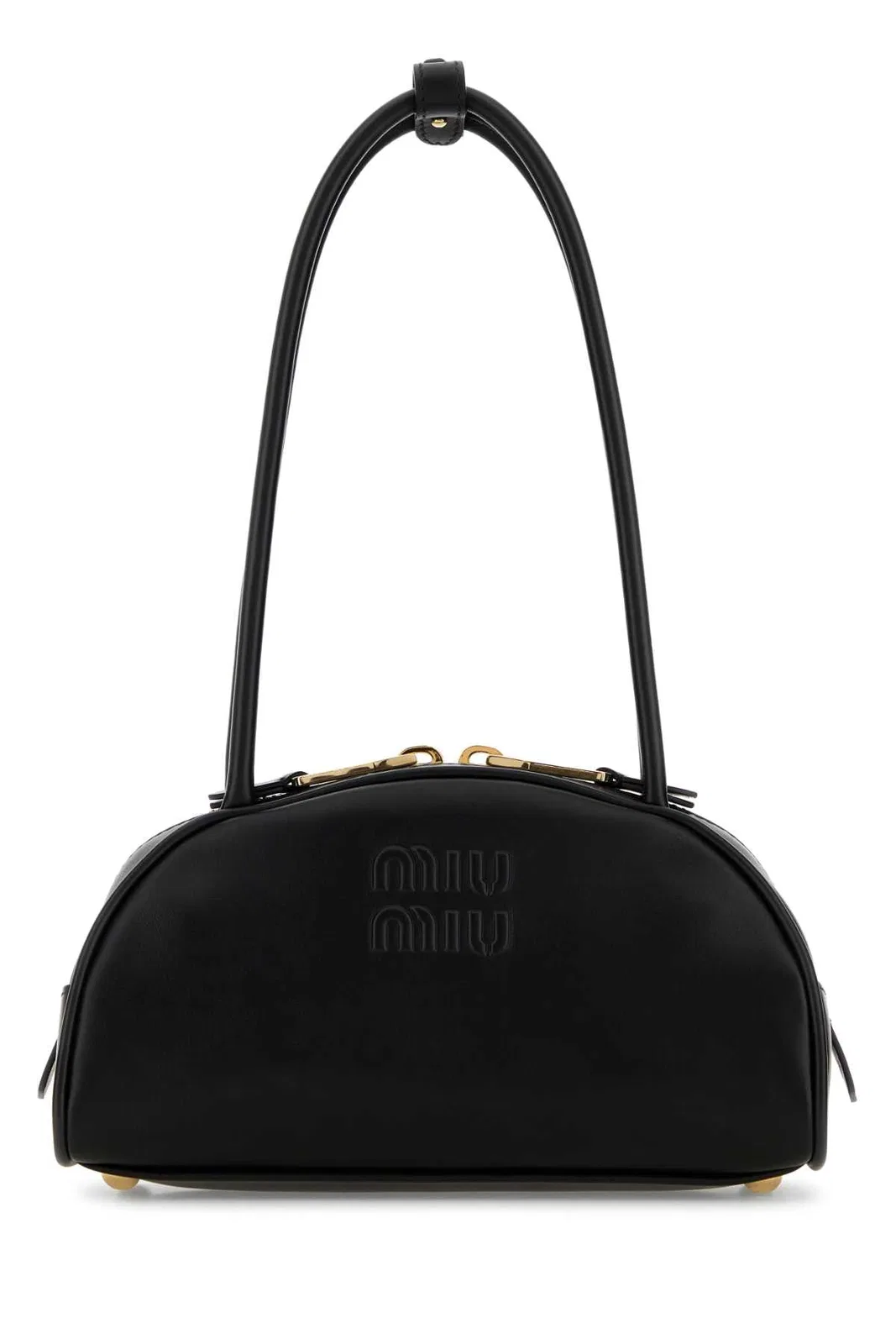 Miu Miu Black Leather Beau Shoulder Bag