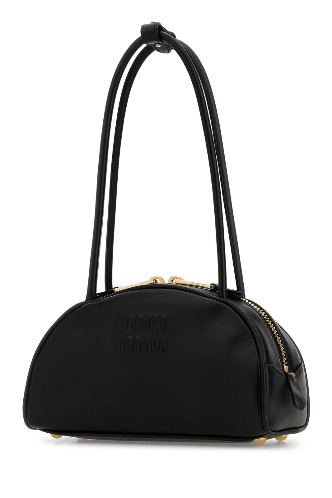 Miu Miu Black Leather Beau Shoulder Bag