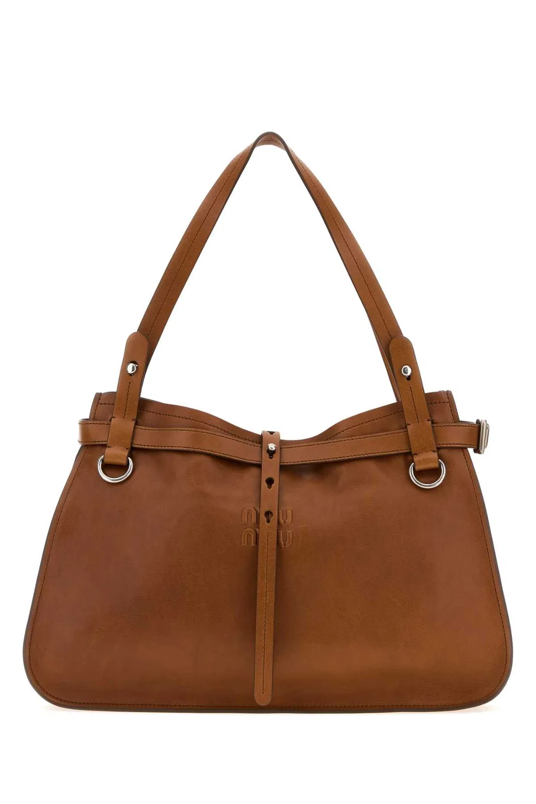 Miu Miu Caramel Leather Shopping Bag