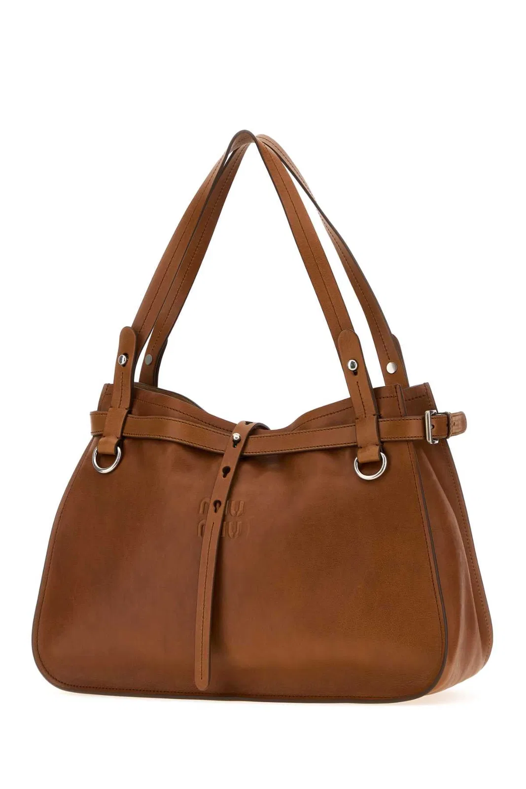 Miu Miu Caramel Leather Shopping Bag
