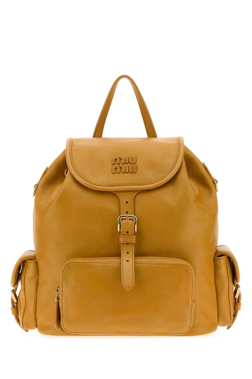 Miu Miu Mustard Nappa Leather Backpack