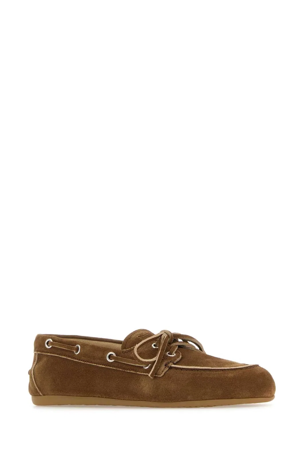 Miu Miu Camel Suede Loafers