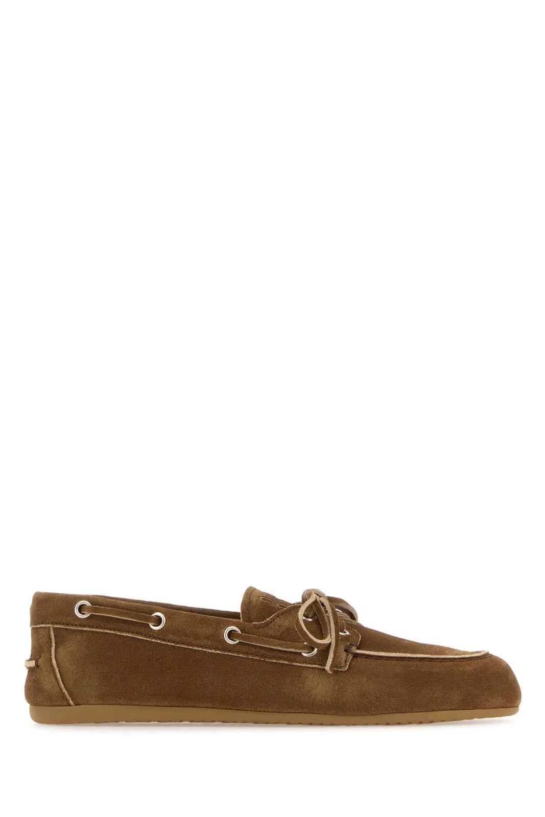 Miu Miu Camel Suede Loafers