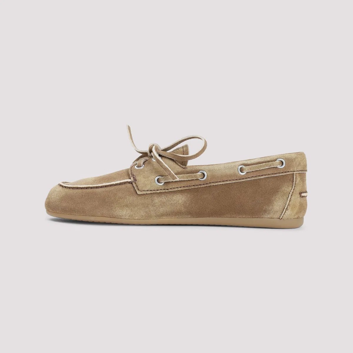 Miu Miu Camel Suede Loafers