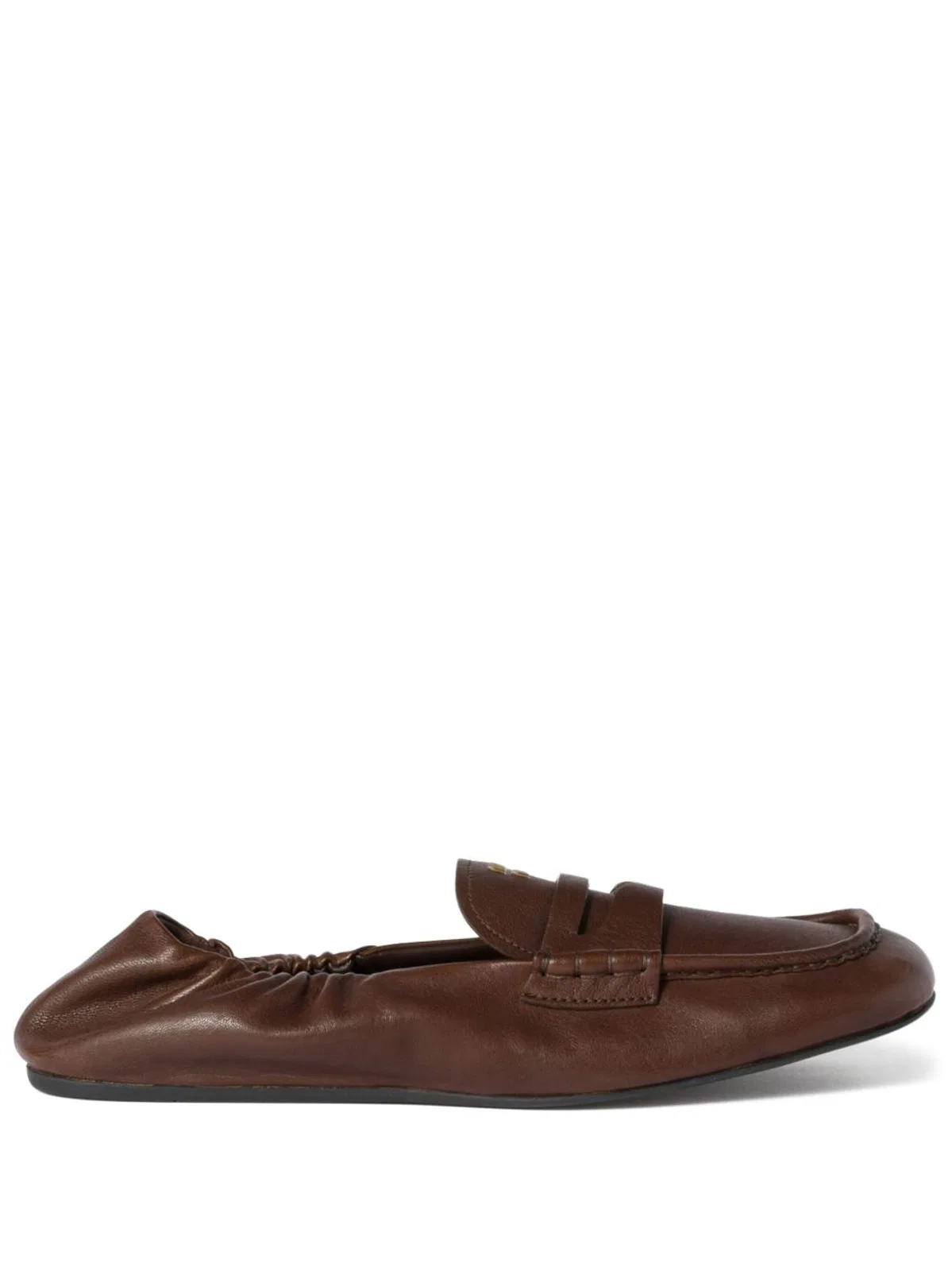 Miu Miu Chocolate Brown Miu Miu Leather Ruches L