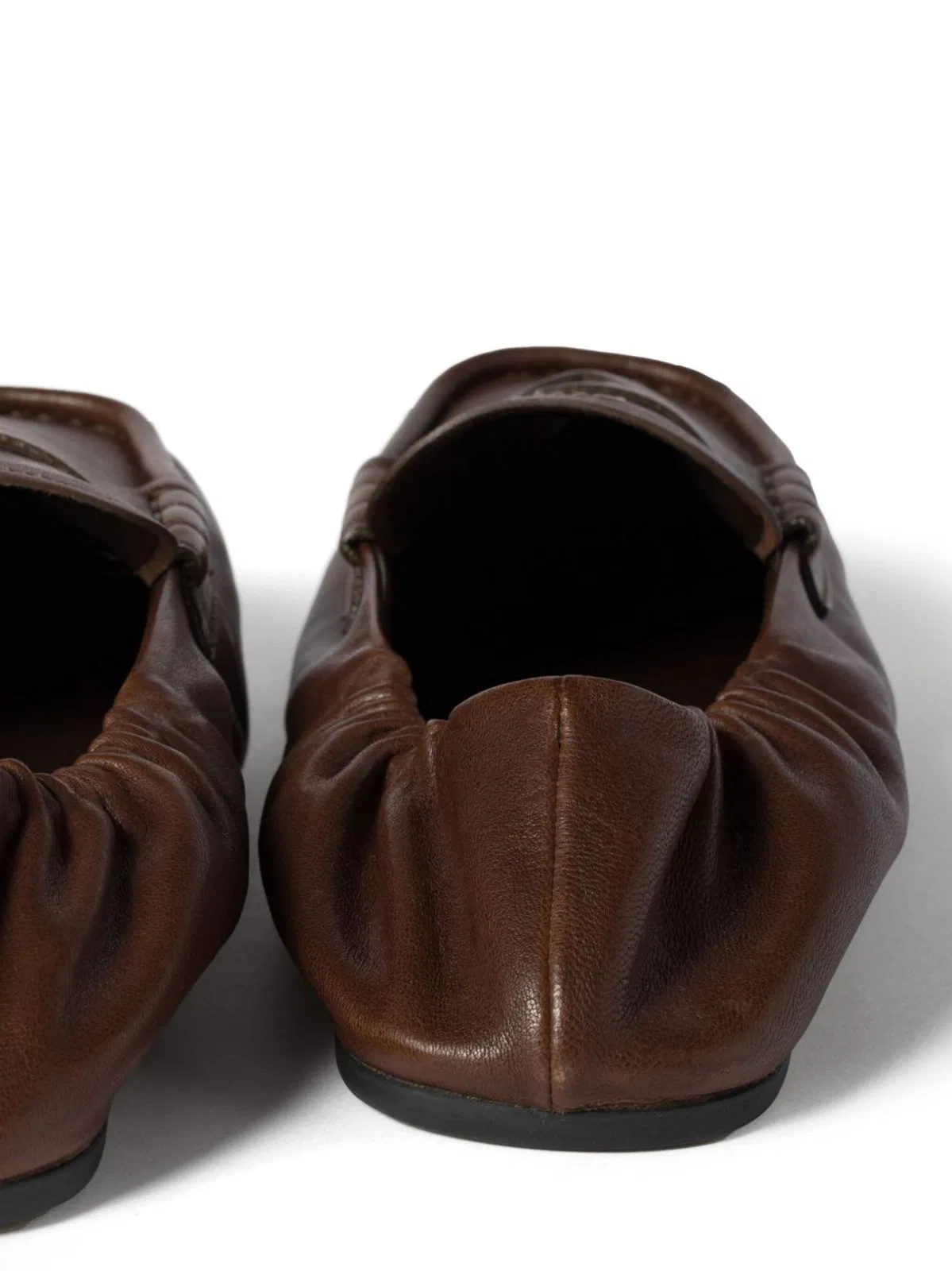 Miu Miu Chocolate Brown Miu Miu Leather Ruches L