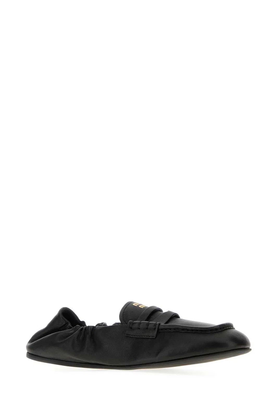 Miu Miu Ruches Nappa Leather Loafers