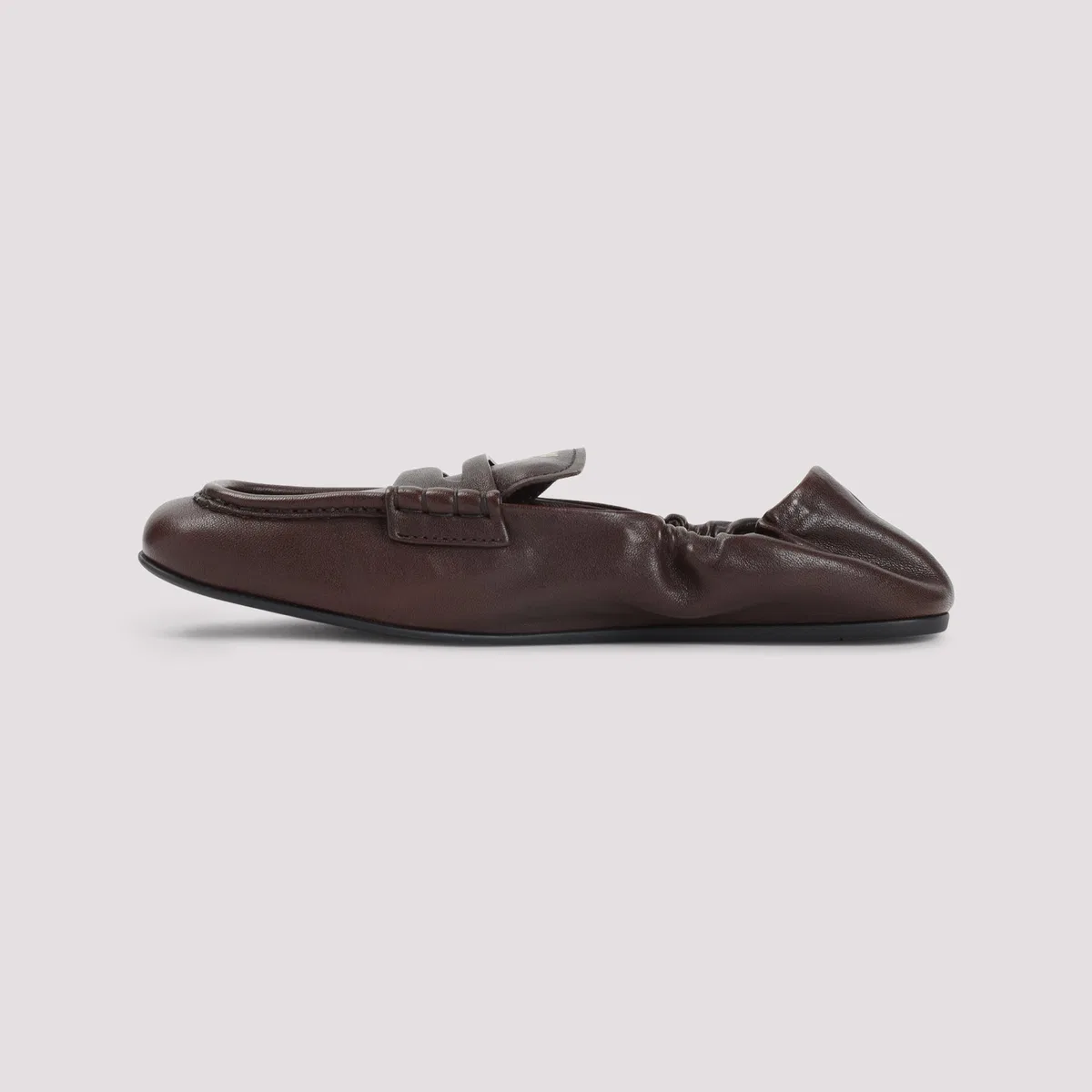 Miu Miu Ruches Nappa Leather Loafers