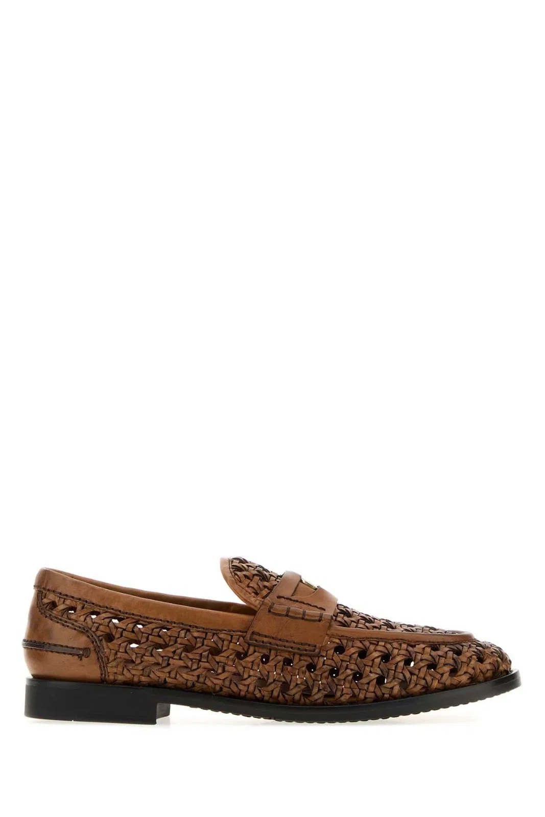 Miu Miu Brown Leather Loafers