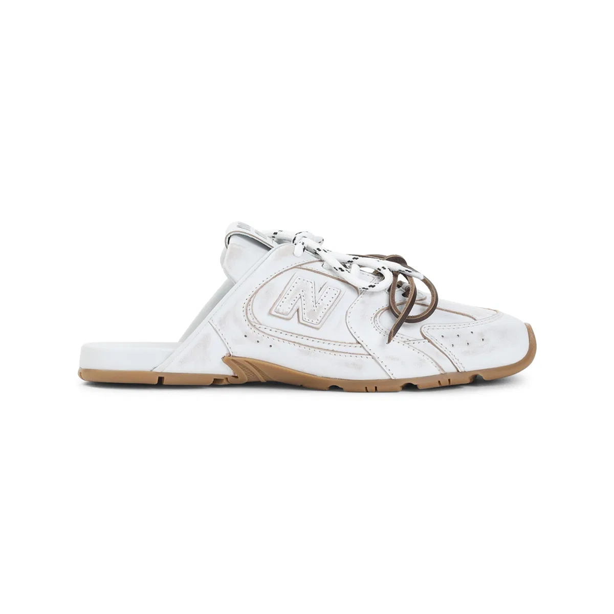 Miu Miu White Open Heel Shoes