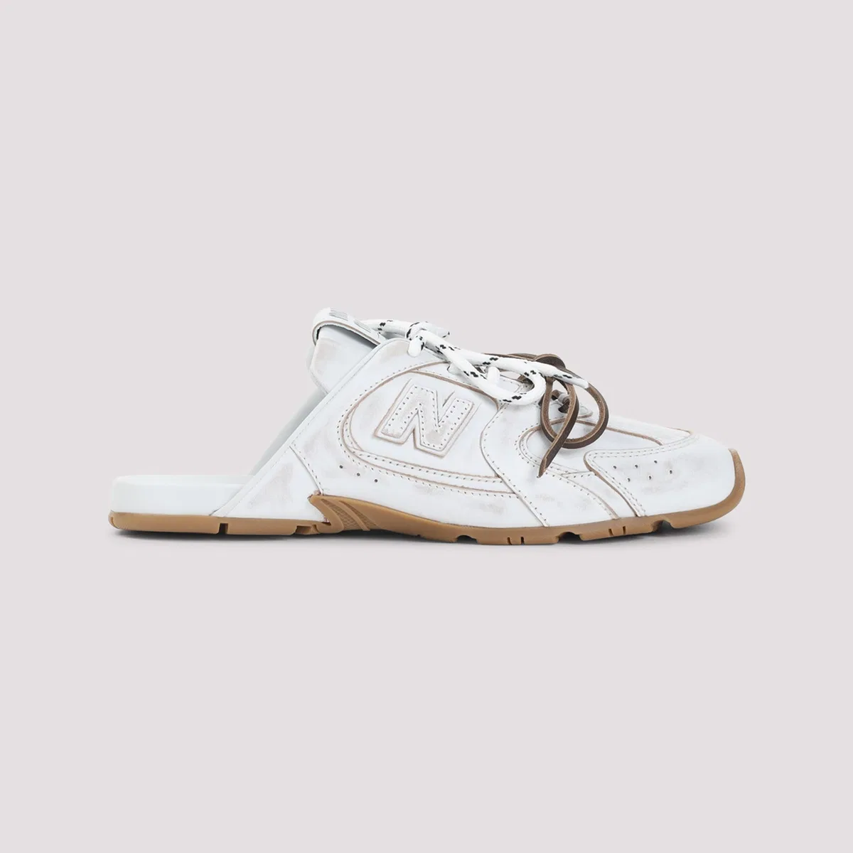 Miu Miu White Open Heel Shoes