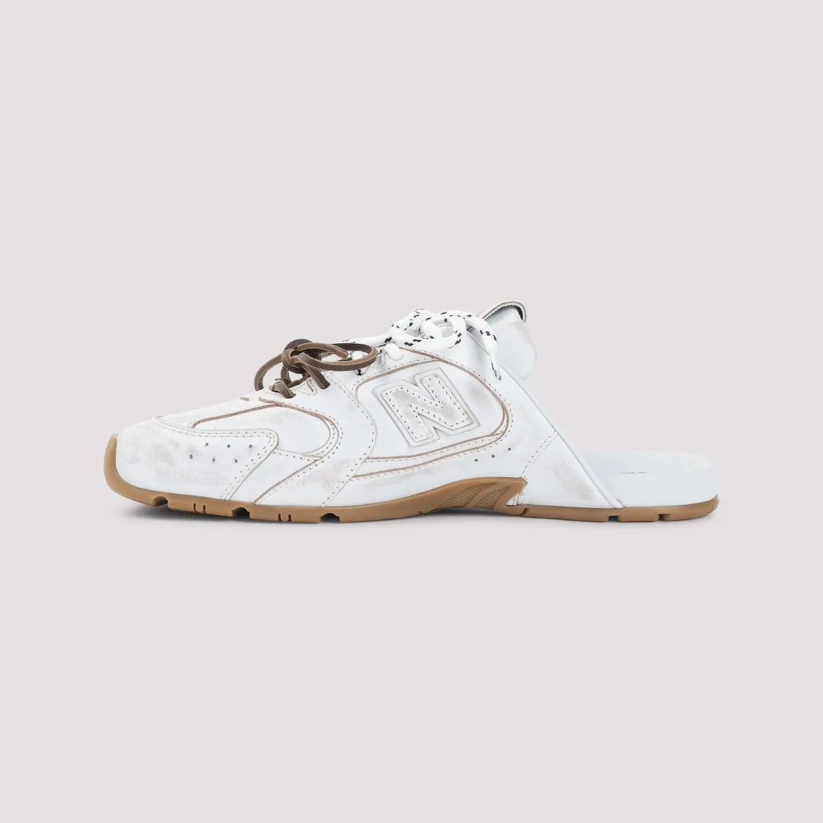 Miu Miu White Open Heel Shoes