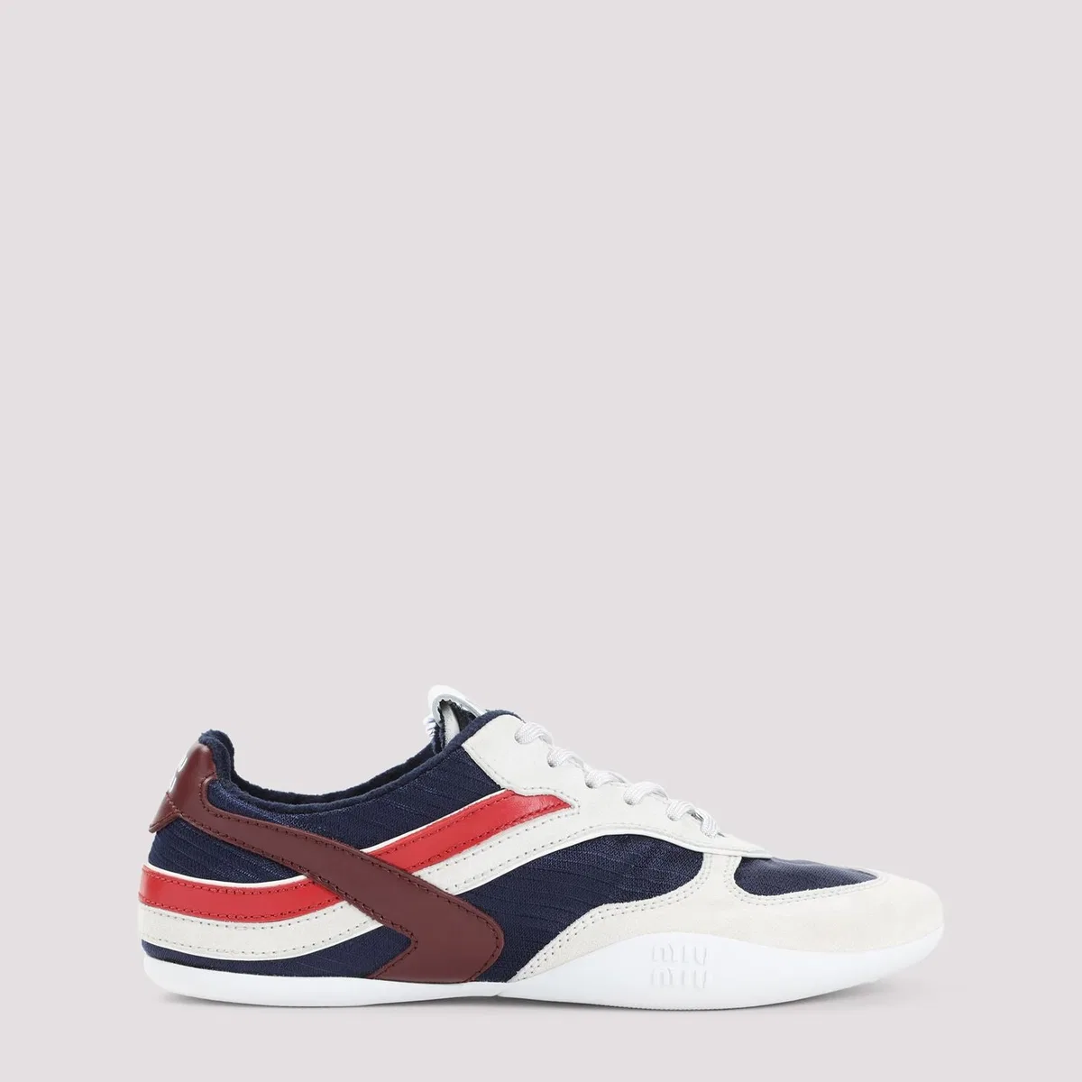 Miu Miu Gymnasium Technical Fabric And Suede Sne