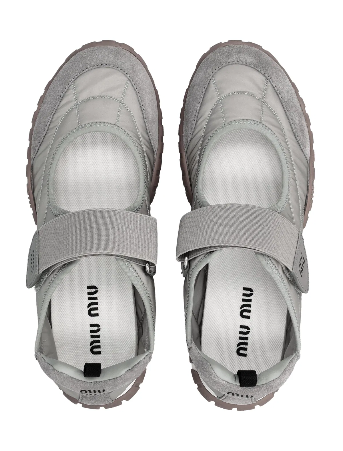 Miu Miu Tyre Ballerinas In Technical Fabric And 
