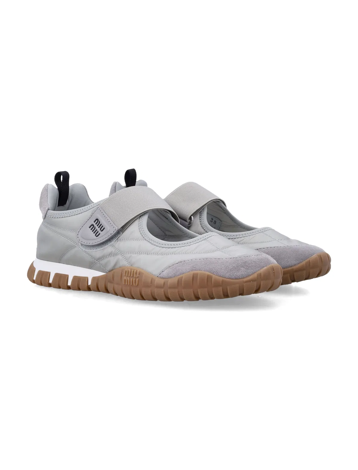 Miu Miu Tyre Ballerinas In Technical Fabric And 