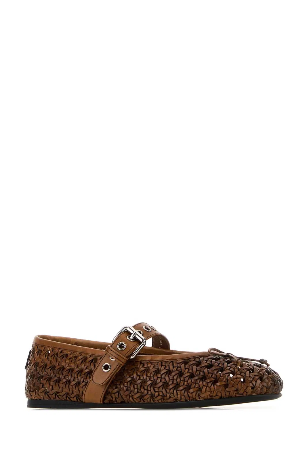 Miu Miu Brown Leather Ballerinas