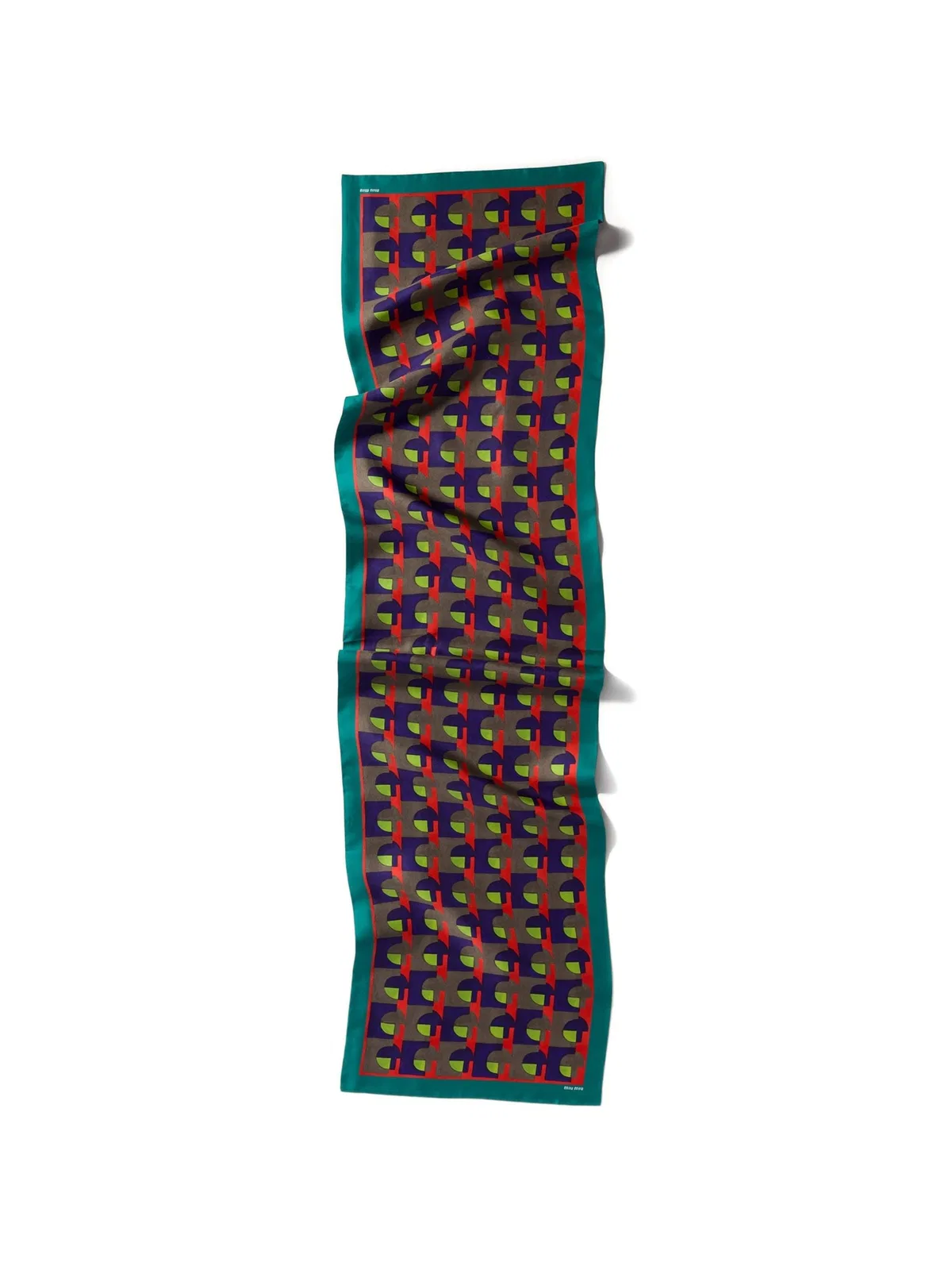 Miu Miu Printed Silk Scarf