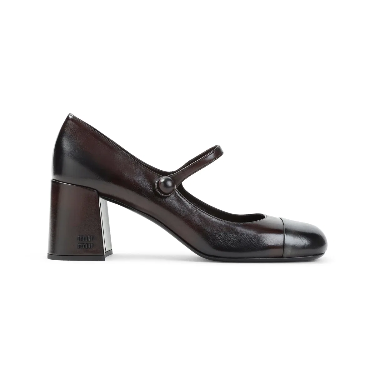 Miu Miu Moro Nero Leather Decolletè