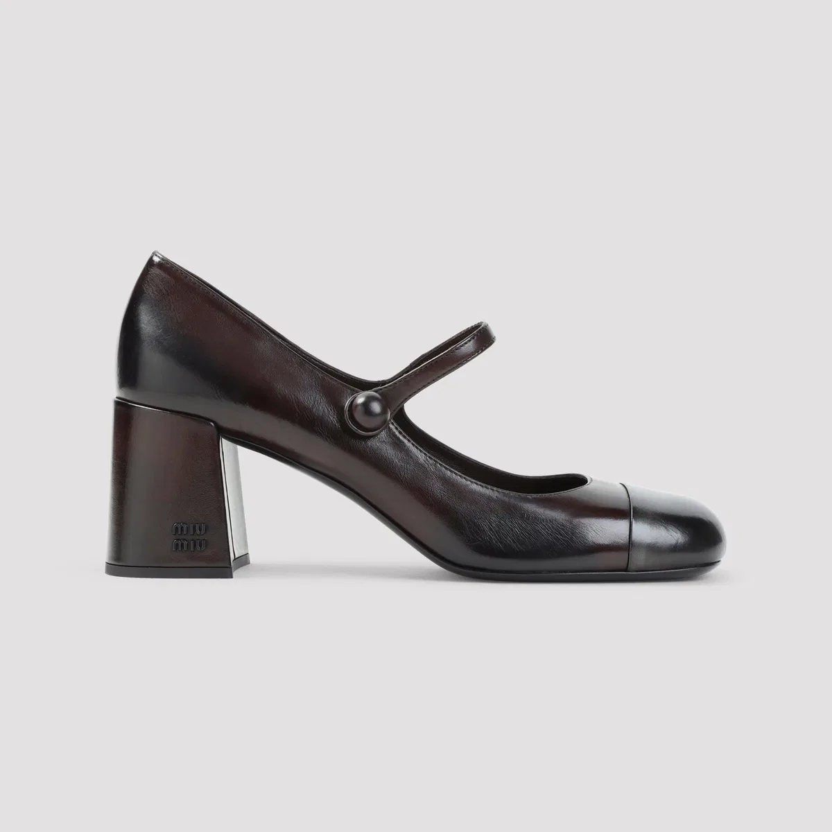 Miu Miu Moro Nero Leather Decolletè
