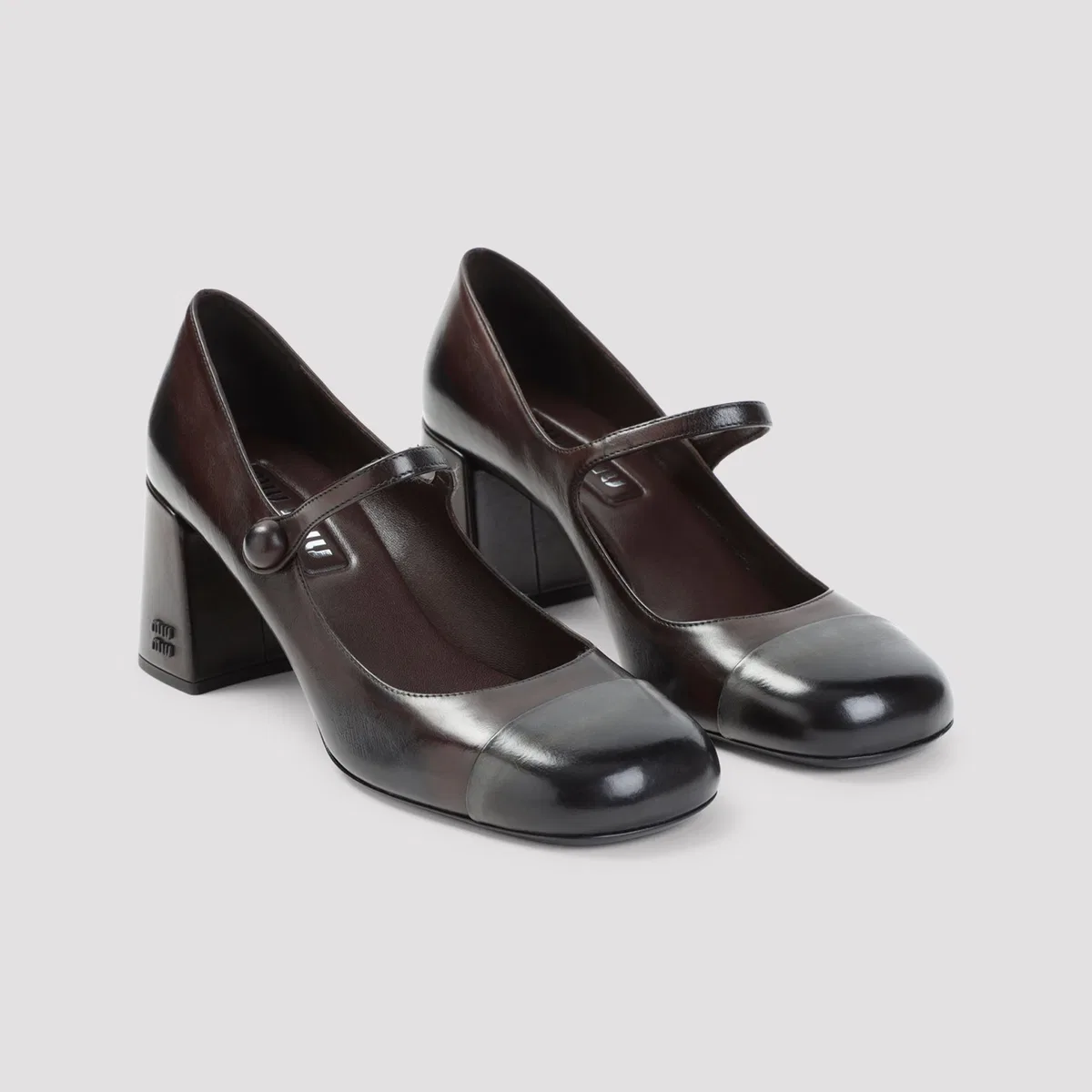 Miu Miu Moro Nero Leather Decolletè