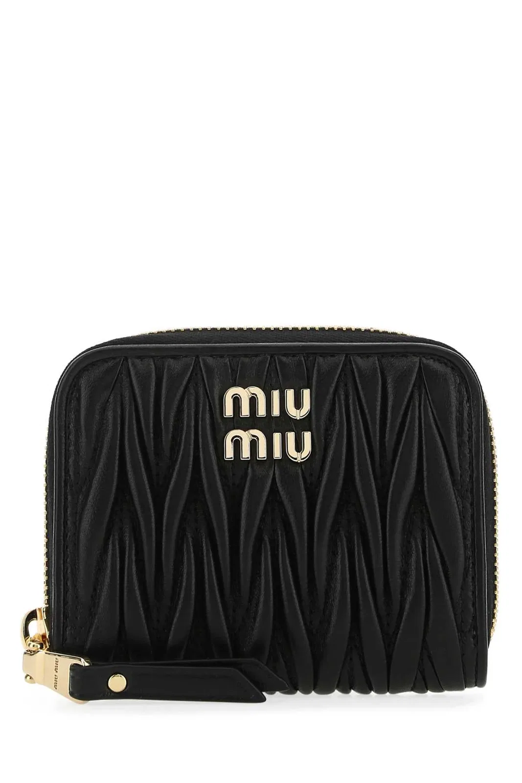 Miu Miu Black Matelassé Nappa Coin Purse