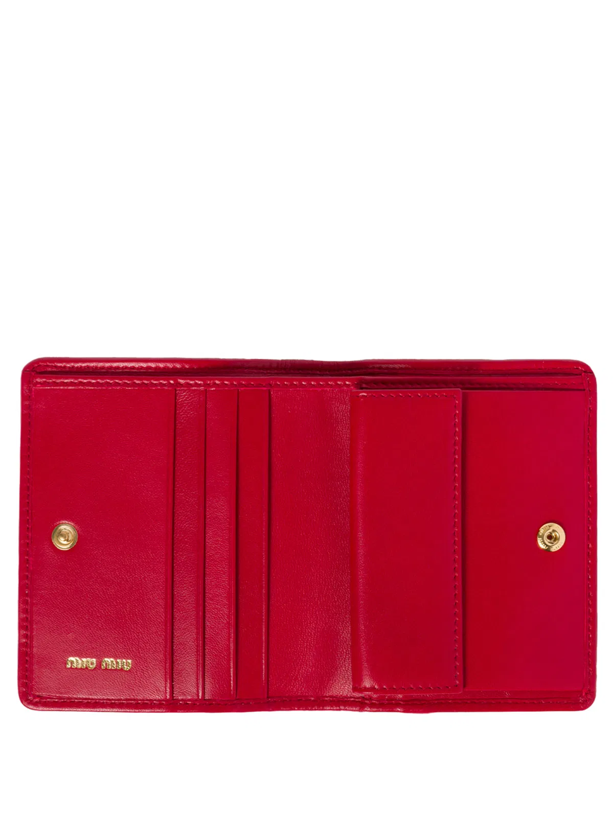 Miu Miu Red Matelassé Nappa Wallet