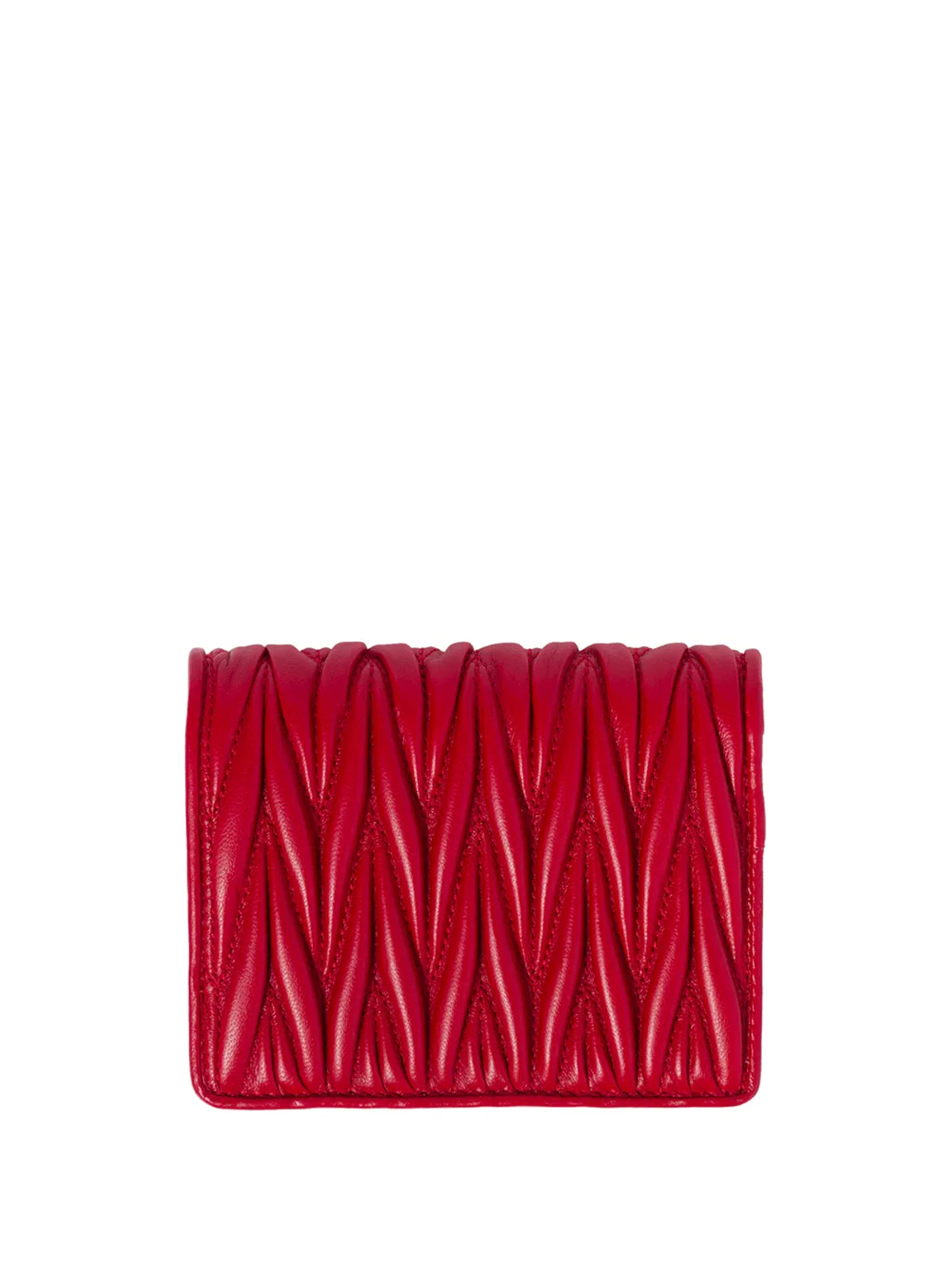 Miu Miu Red Matelassé Nappa Wallet