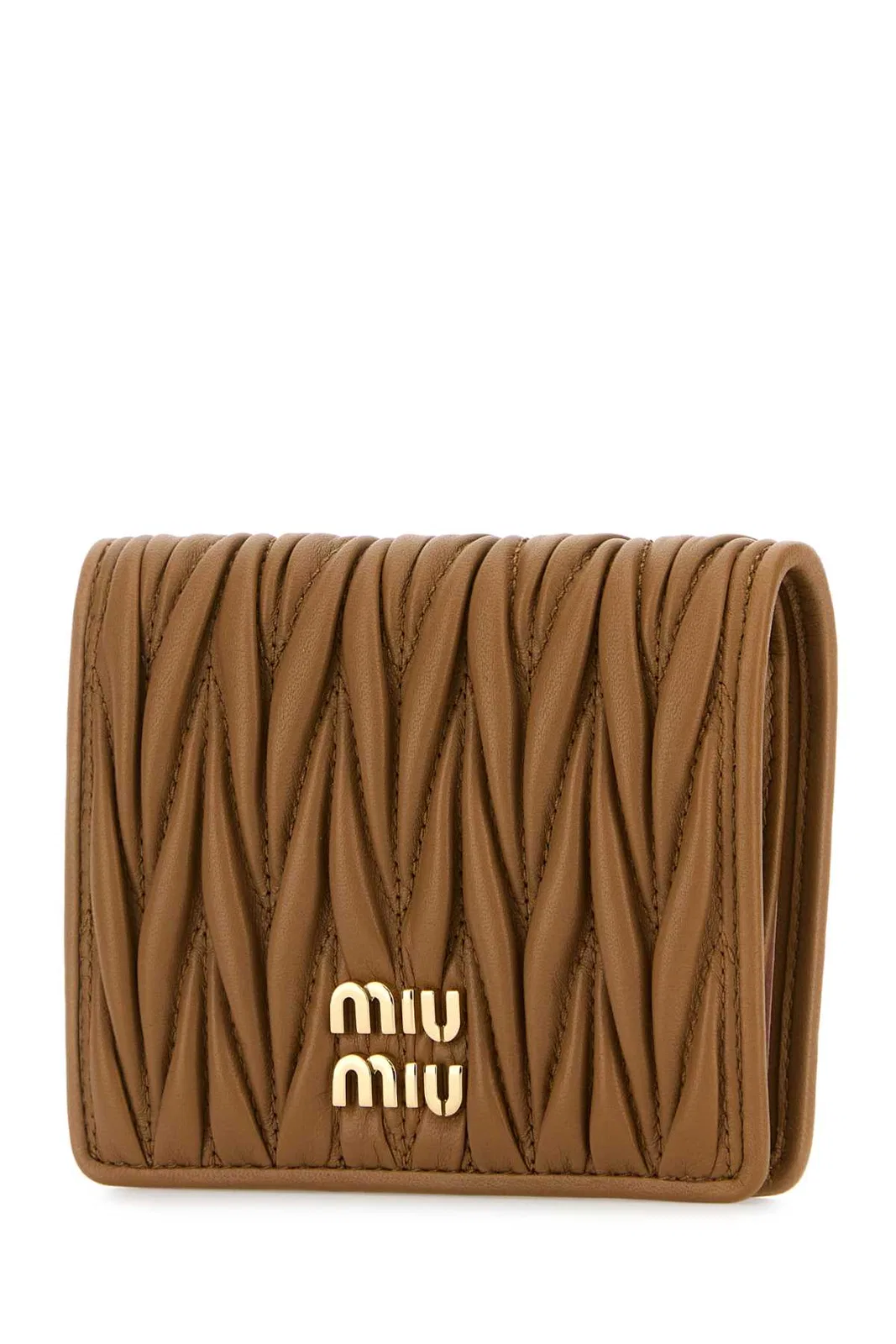 Miu Miu Matelassé Caramel Wallet